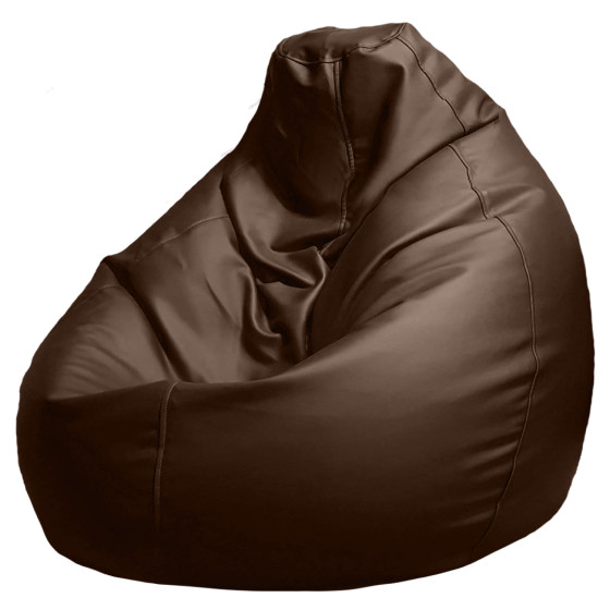 Кресло-мешок из искусственной кожи XXL(350L) - Темно-коричневый