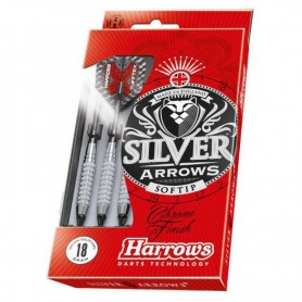Noolemängu noolte komplekt Harrows Silver Arrows Softip