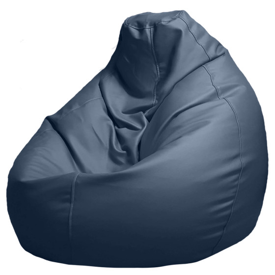 Кресло-мешок из искусственной кожи XXL(350L) - темно-синий