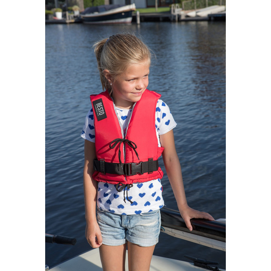Bērnu glābšanas veste - peldveste Besto Dinghy 50N RED