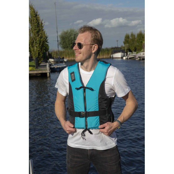 Спасательный жилет Besto Dinghy 50N L, ZIPPER Aqua / Black