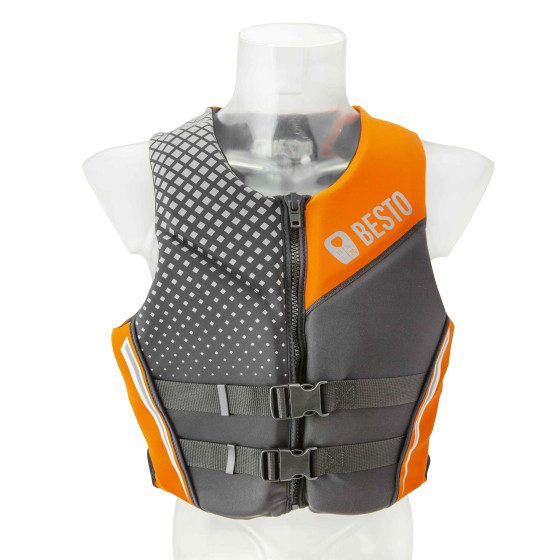 Плавучий жилет Besto Neoprene 50N L, Black/Grey/Orange