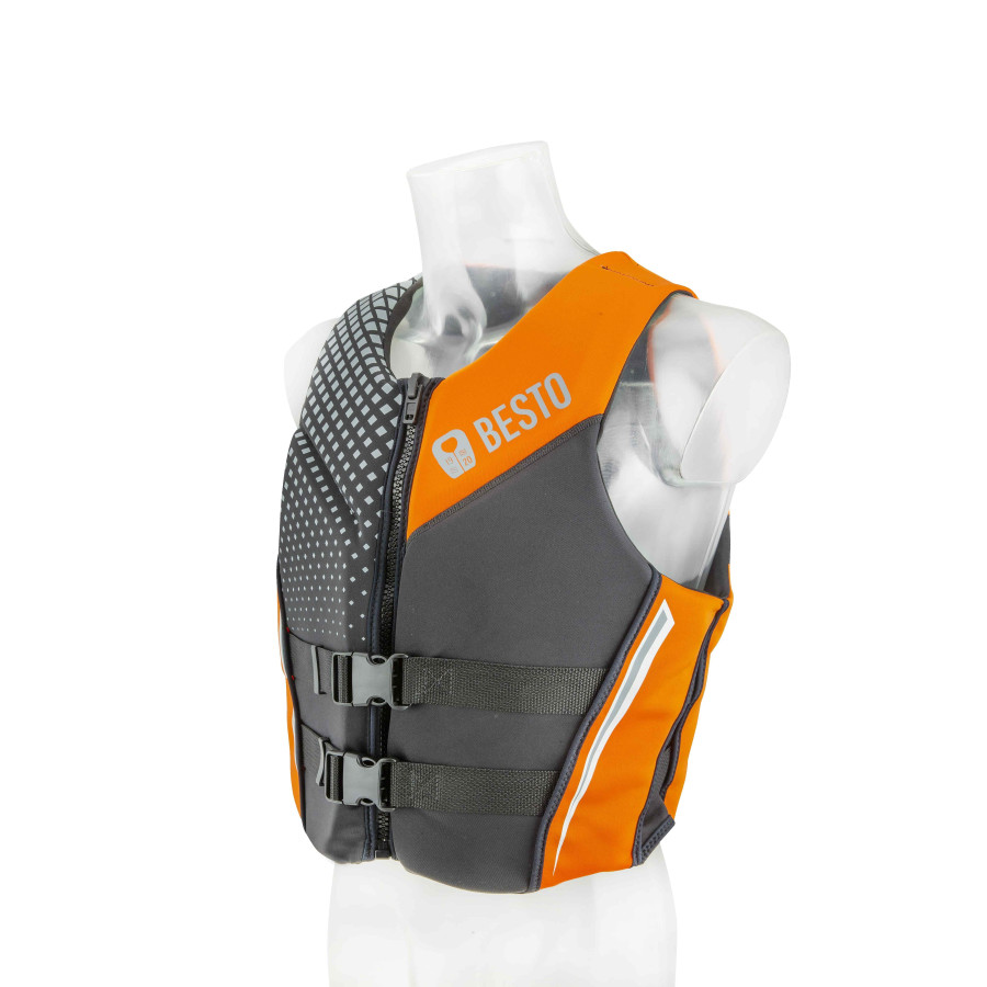 Плавучий жилет Besto Neoprene 50N L, Black/Grey/Orange