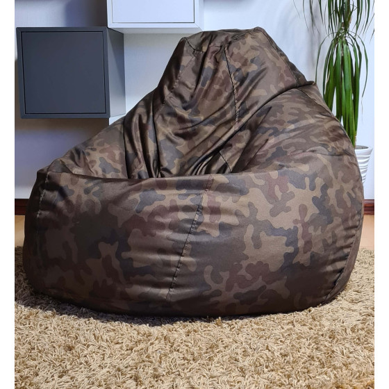 Кресло-мешок из влагоотводящая ткань XL (250л) -  Камуфляж