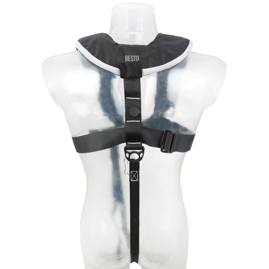 Inflatable lifejacket Besto COMFORT FIT 180N, black/grey