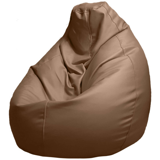 Кресло-мешок из искусственной кожи XL (250л) - коричневый