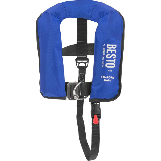 Bērnu piepūšamā glābšanas veste Junior 100N Besto Raider Style Auto, Blue