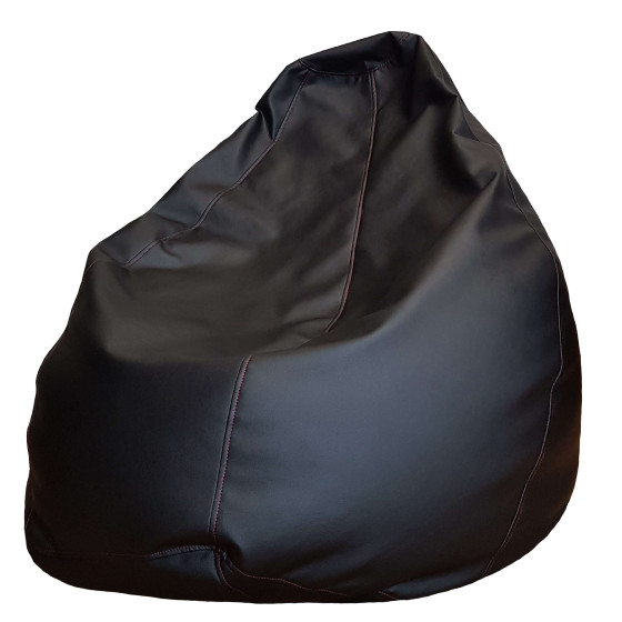 Кресло-мешок из искусственной кожи XL(250L) - черный