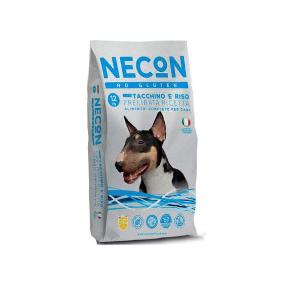 Dry food for adult dogs NECON no gluten turkey and rice - gluten-free turkey with rice 12 kg