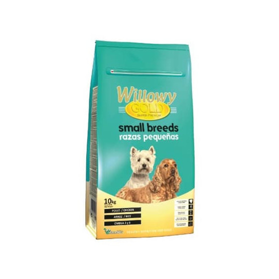 Сухой корм для собак маленьких пород Willowy GOLD PREMIUM Small breeds с курицей и рисом 10 кг