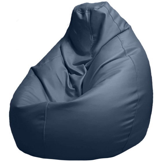 Кресло-мешок из искусственной кожи XL(250L) - Темно-синий