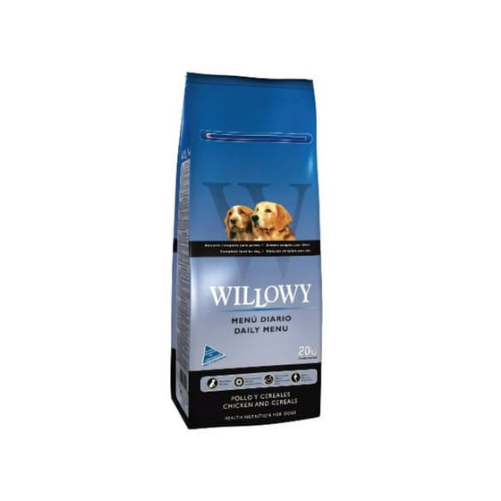 Sausā barība pieaugušiem suņiem Willowy Daily Menu ar vistu un graudaugiem 20 kg
