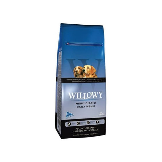 Sausā barība pieaugušiem suņiem Willowy Daily Menu ar vistu un graudaugiem 4 kg