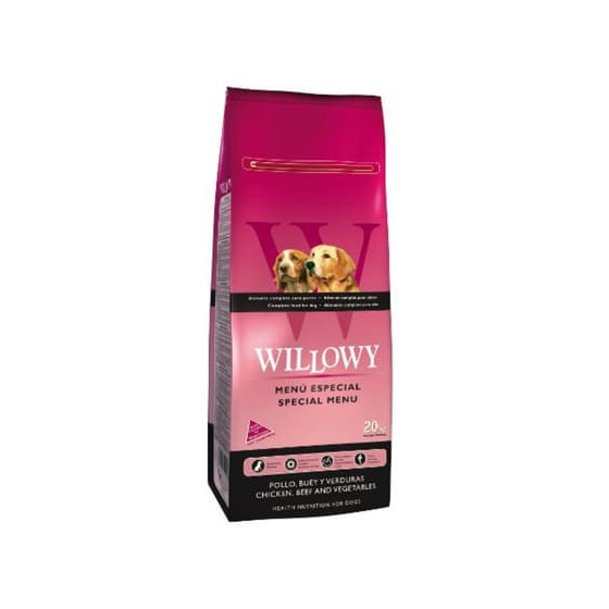 Сухой корм для взрослых собак Willowy Special Menu с курицей, говядиной и овощами 20 кг