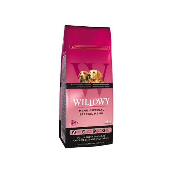 Сухой корм для взрослых собак Willowy Special Menu с курицей, говядиной и овощами 4 кг