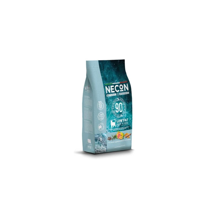 NECON Natural Wellness сухой корм для стерилизованных кошек с океанической рыбой и мясо криля 10 кг
