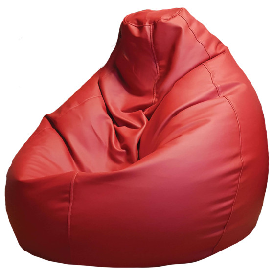 Кресло-мешок из искусственной кожи XXL(350L) - Красный