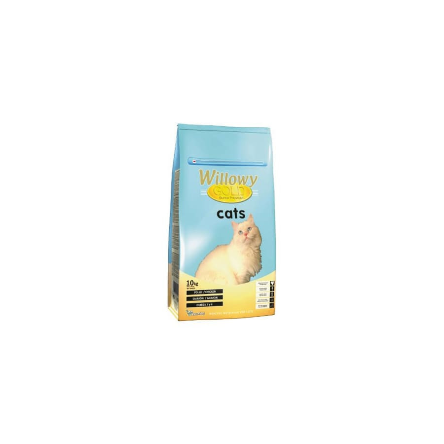 Сухой корм для взрослых кошек Willowy GOLD PREMIUM с курицей и лососем 10 кг
