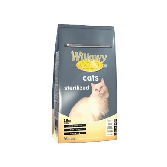 Сухой корм для взрослых стерилизованных кошек Willowy GOLD PREMIUM с курицей 10 кг