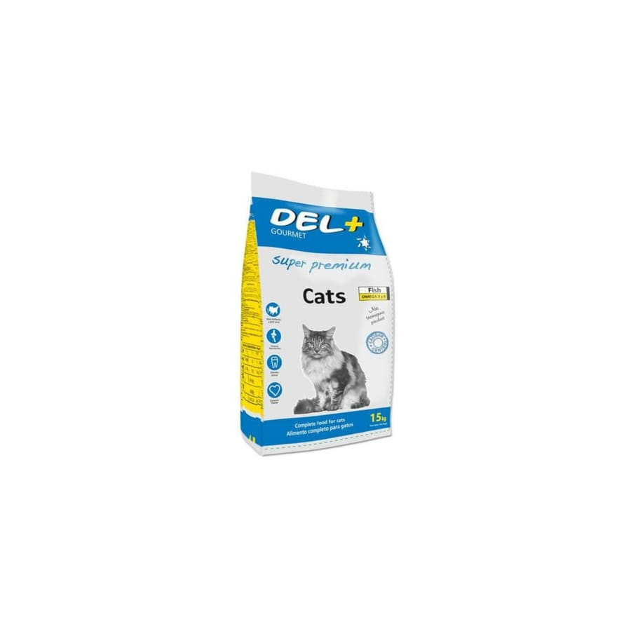 Dry food for adult cats DEL + GOURMET Cats with chicken and tuna 15 kg