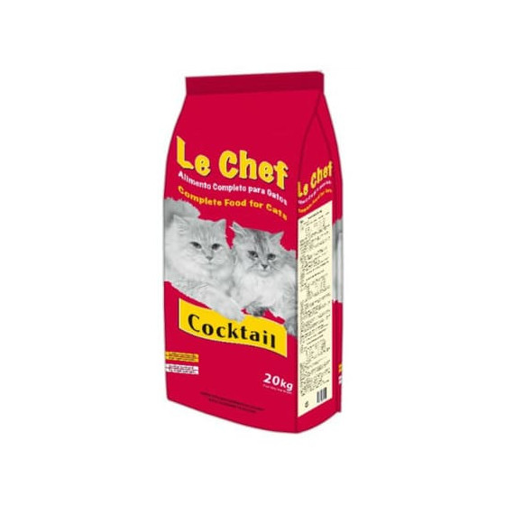 Сухой корм для взрослых кошек Le Chef Coctail с курицей 20 кг